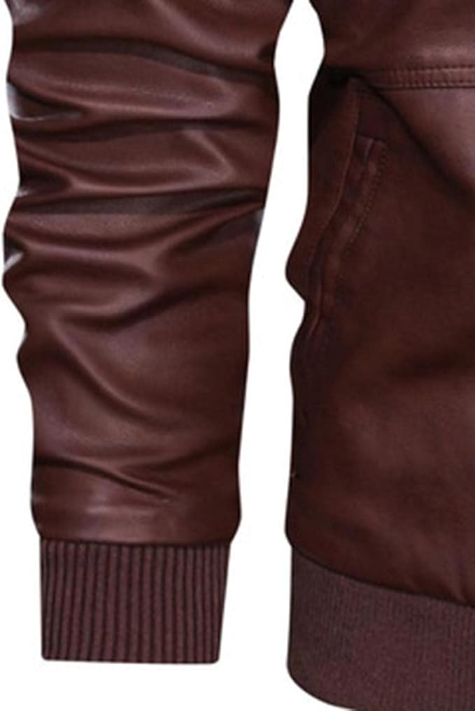 Leather jacket-Brown colour